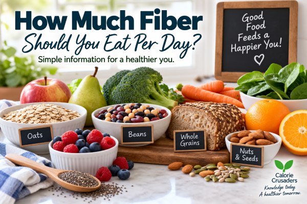 High-fiber foods including oats, beans, whole grains, berries, fruits, vegetables, nuts and seeds.